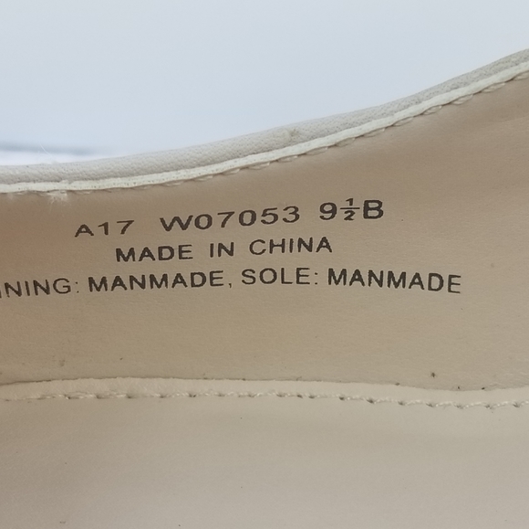 Cole Hann cream leather shoes faux snake print - Picture 3 of 8